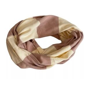 Lululemon OS Scarf Twisted Wrap Infinity Ivory Blush Cotton One Size Womens I6-1